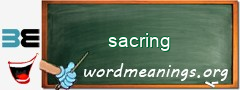 WordMeaning blackboard for sacring